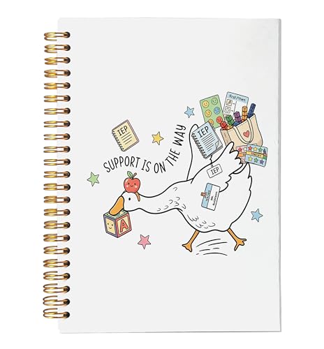 VNWEK IEP Goose Teacher Spiral Notebook Journal 5.5x8.3 Inch, Special Education Teacher Appreciation Gifts Journal for Women, Funny SPED Educator Goose Lined Hardcover Spiral Notebook - color: lz-notebook-8