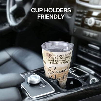 Social Worker Gifts For Women,Social Workers Tumbler Stainless Steel Cup Insulated Travel Coffee Mug For Friends Coworker 20 oz - style: Social Worker