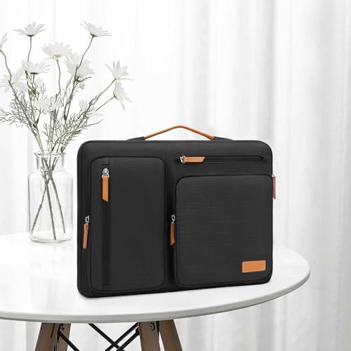 MOSISO 360 Protective Laptop Case 17.3 inch, 17-17.3 inch Laptop Sleeve | Compatible with Dell HP Lenovo Asus Acer Alienware, Side Open Carrying Case with 4 Zipper Pockets, Black - color: Black, size: 17.3 inch