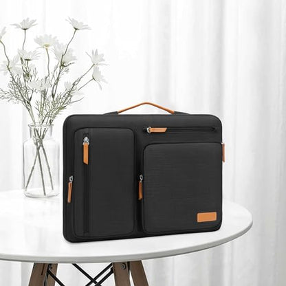 MOSISO 360 Protective Laptop Case 17.3 inch, 17-17.3 inch Laptop Sleeve | Compatible with Dell HP Lenovo Asus Acer Alienware, Side Open Carrying Case with 4 Zipper Pockets, Black - color: Black, size: 17.3 inch