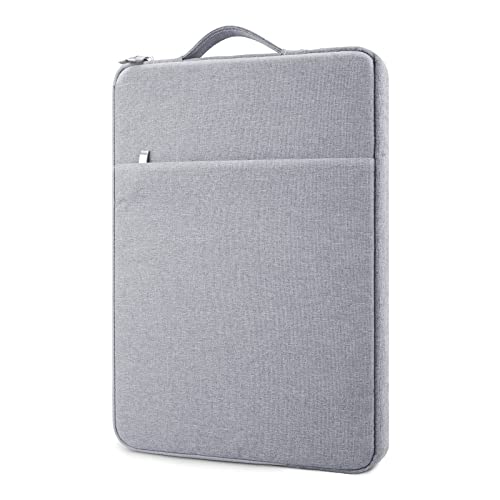 14 Inch Laptop Sleeve Case Water-Resistant Protecive Bag with Front Pocket Retractable Handle Notebook Carrying Case for 14 Inch Chromebook Notebook,Gray - color: Gray, size: 14"
