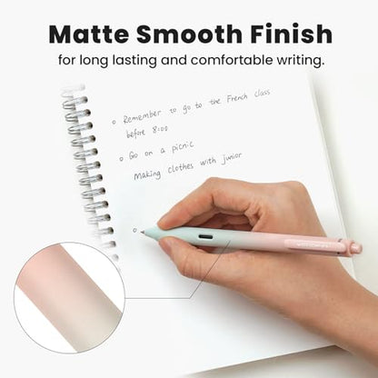WRITECH Gel Pens Fine Point: 0.5mm Black Ink Retractable 4ct Smooth Writing No Bleed with Aesthetic Gradient Color Pen Barrel for Journaling Note Taking Sketching - color: 4 Pcs Gradient Black Ink