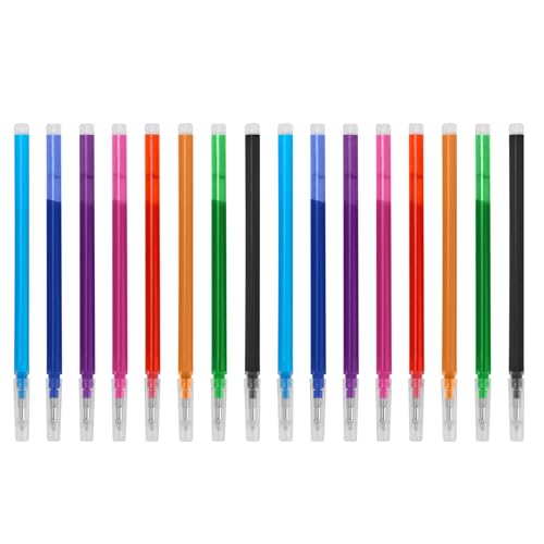 16 Pcs 0.7 mm Erasable Pen Refills Compatible for Pilot FriXion, Friction Heat Erasable Gel Ink Refill, Replaceable Medium Fine Point clicker Refill Stationery (8 Assorted Colors) - style: 8 Assorted Colors