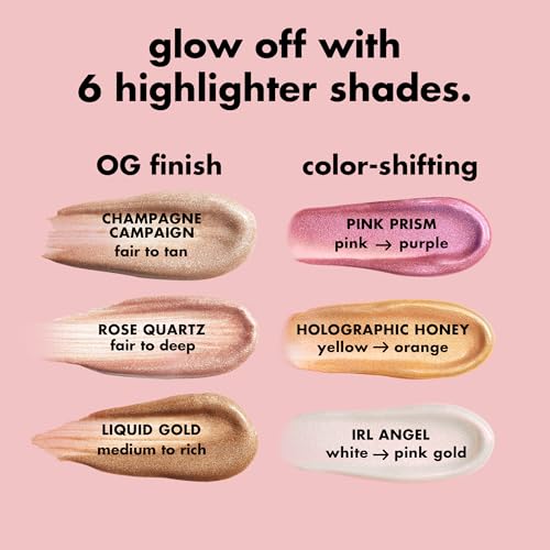 e.l.f. Halo Glow Highlight Beauty Wand, Liquid Highlighter Wand For Luminous, Glowing Skin, Buildable Formula, Vegan & Cruelty-free, Pink Prism - color: Pink Prism