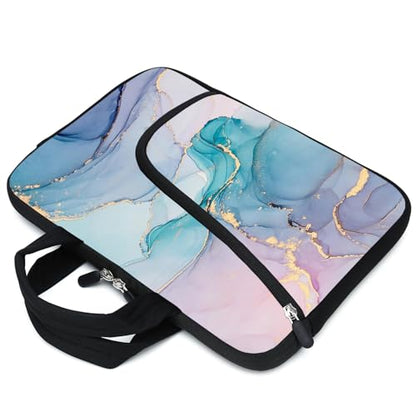 Laptop Sleeve - 11.6-12.2 inches, Neoprene Case for Chromebook, Ultrabook, Notebook & Tablet - Two Pockets (Blue) - color: Blue