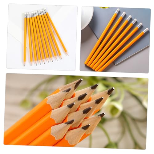 100pcs Wooden Hb Pencils with White Eraser Tips, Extended Writing Pencils Bulk Set for Students and Teens, Classroom and Office Supplies