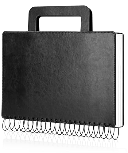 Large Sketchbook for Drawing 9"X 12" Portable Travel Spiral Bound Sketch Book with Pocket(98lb/160gsm) Hardcover Drawing Pad for Adults Watercolor Mixed Media Paper, 60 Sheets/120 Pages, Black - color: Black
