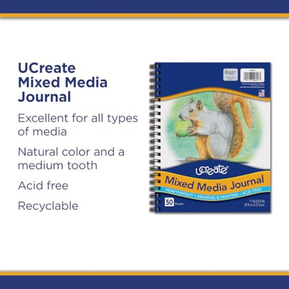Art1st Mixed Media Journal, Heavyweight, 11" x 8-1/2", 50 Sheets