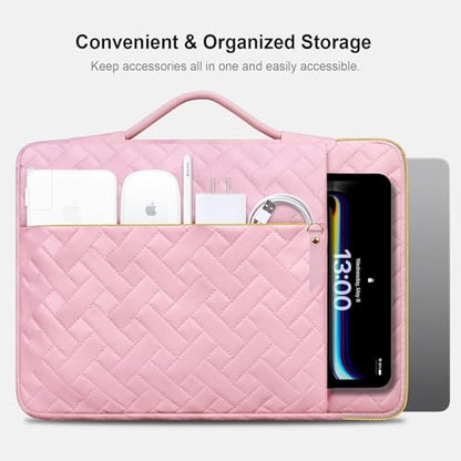 Lacdo 360° Protective Laptop Sleeve Case for 13 inch New MacBook Air M5 A3449 (2026), M4 A3240 2025, M3 A3113, M2 A2681, M1 A2337 A2179 A1932 | 13 inch MacBook Neo A18 Pro A3404 (2026), Sakura Pink - color: Sakura pink, size: New MacBook Air/Neo/Pro 13 In