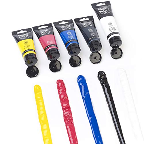 Liquitex BASICS Acrylic Paint Set, 4 x 75ml (2.4-oz), 1 x 118ml (4-oz) Essentials Paint Set - style: 4 x 75ml (2.4-oz), 1 x 118ml (4-oz)