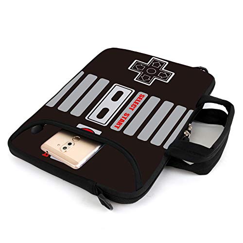 AMARY 13" 13.3" laptop sleeve chromebook case adjustable shoulder strap with handle accessory pocket (Games) - color: Games