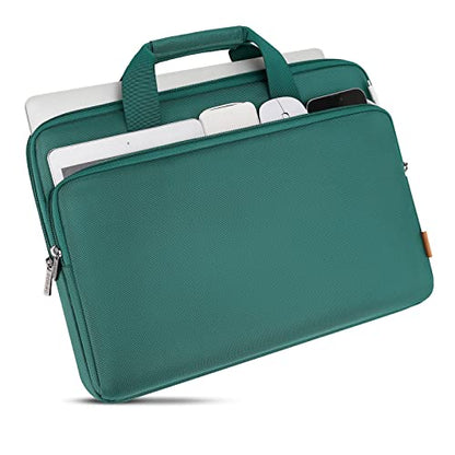 DOMISO 14 inch Laptop Case Sleeve Protective Cover Compatible with MacBook Air 15 M4 M3 M2,MacBook Pro,14-15 inch HP Dell ASUS Lenovo Chromebook,Waterproof Computer Bag with Handle,Green - color: Green, size: 14" Laptoptop/15" for mac book
