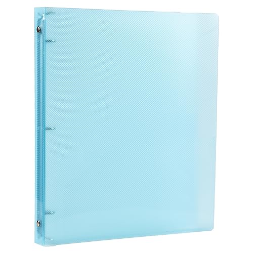 JAM PAPER Plastic 0.5 inch Binder - Light Blue 3 Ring Binder - Sold Individually - color: Light Blue, size: 0.5 inch