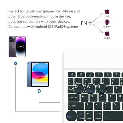 for Bluetooth Keyboard, Cute Tablet Stand Adjustable Adjustable & Foldable, Wireless Rechargeable Keyboard for iPad, iPad Pro/Mini/Air， Samsung Xiaomi Tablets, etc - Green - color: A-Keyboard-Green