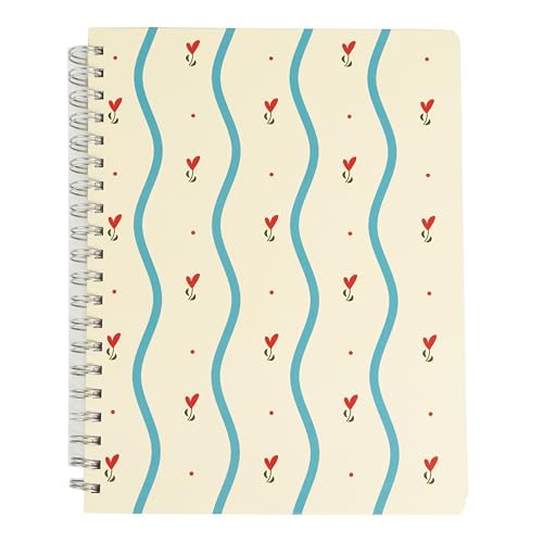Pearhead Floral Hardcover Spiral Notebook, 8x10.5 College-Ruled Journal with Perforated Pages, 200 Lined Pages for Note Taking, Journaling & Planning - color: Vintage Floral Hearts Spiral Notebook