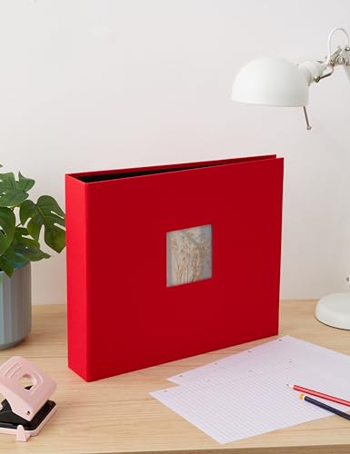 Pioneer 3-Ring Fabric Album 12"X12" - Red - color: Apple Red, size: 12"x12"
