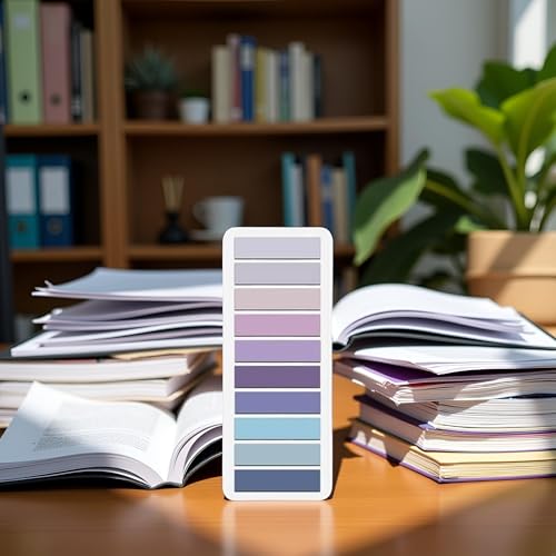 200 Pcs Sticky Index Tabs,Writable and Repositionable Book Flags Tabs Strip,Page Markers Notes Tabs Index Tabs for Page Marking Classify File,Self-Stick Notes Notebooks and Writing Pads (Purple) - color: Purple
