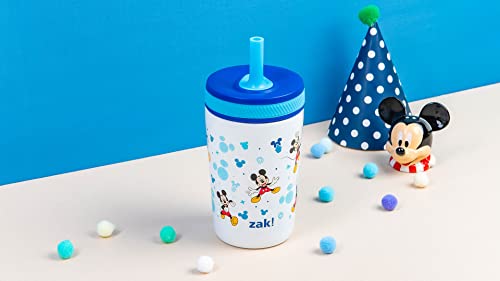 Zak Designs Disney Kelso Toddler Cups For Travel or At Home, 12oz Vacuum Insulated Stainless Steel Sippy Cup With Leak-Proof Design is Perfect For Kids (Mickey Mouse) - color: Mickey