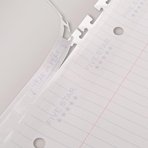 Five Star Insertable Loose Leaf Paper, 3 Pack, Notebook Paper, College Ruled Filler Paper to Add Pages, Reinforced, 8-1/2" x 11", 75 Sheets per Pack (52168) - size: 3 Pack