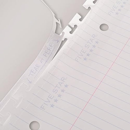 Five Star Insertable Loose Leaf Paper, 3 Pack, Notebook Paper, College Ruled Filler Paper to Add Pages, Reinforced, 8-1/2" x 11", 75 Sheets per Pack (52168) - size: 3 Pack