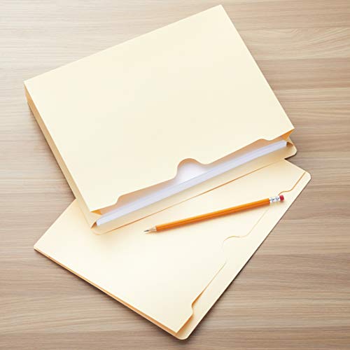 Amazon Basics Reinforced File Jackets, Letter Size, Straight-Cut Tab, 2 Inch Expansion, Manila, 50-Pack - size: 2 Inch Expansion, style: 50-Pack