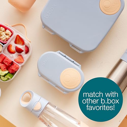 b.box Mini Lunch Box Kids | 4.25 Cup Leak Proof Bento Box for Kids Ages 3+ | 3 Compartment Snack Containers, School Lunch Container, Dishwasher Safe, BPA-Free, PFAS-Free - Lemon Twist - color: Lemon Twist, size: 1-pack
