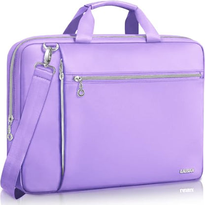 Laptop Case Bag Women Men Computer Sleeve Compatible with MacBook/Dell/HP/Acer/ASUS/LG, Waterproof Shoulder Carrying Briefcase, Purple, 17-17.3 Inch - color: Purple, size: 17.3 inch