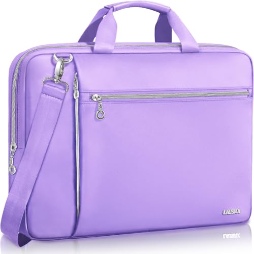 Laptop Case Bag Women Men Computer Sleeve Compatible with MacBook/Dell/HP/Acer/ASUS/LG, Waterproof Shoulder Carrying Briefcase, Purple, 17-17.3 Inch - color: Purple, size: 17.3 inch