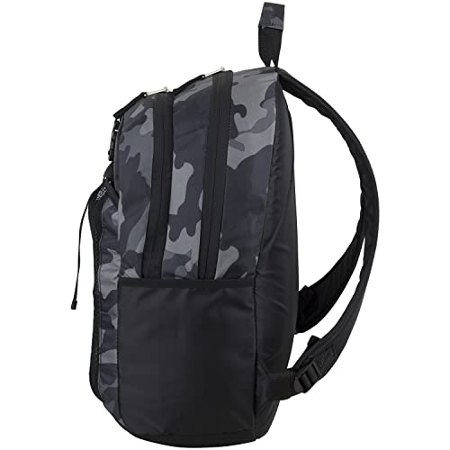 FUEL Lunch Backpack Set Teens Student Water Resistant Bookbag Bag Soft Reusable Insulated Cooler Lunch Box Thermal Travel Office Lunch Bag, Grey Camo - color: Black