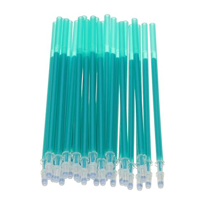 PATIKIL 24 Pcs Erasable Gel Pens Refills, 0.5mm Heat Erasable Pens Refills for Fabric Disappearing Ink Fabric Marking Pen for Sewing Quilting Writing, Green Ink - color: Green