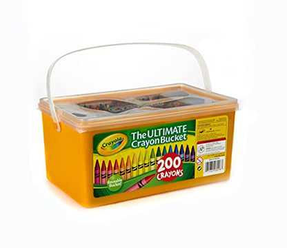 Crayola Ultimate Crayon Bucket, 200 Crayons, Duplicates of Favorite Colors, Gift for Kids