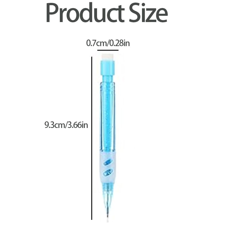 18 Pcs 0.7mm Mini Mechanical Pencils with Erasers - 3 Color Set (Red, Green, Blue) for Drafting, Sketching & Office Supplies