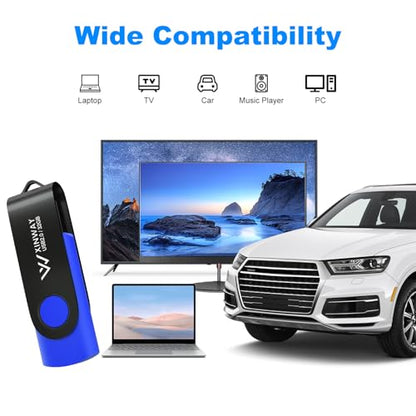 32GB USB 2.0 Flash Drives Thumb Drive Memory Stick Jump Drive Swivel Design, (2 Pack Tow Colors: Black Blue) - color: 32GB Black Blue
