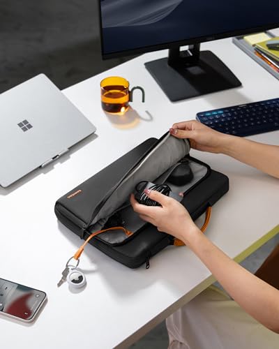 tomtoc 360 Protective Laptop Case Bag for 13-inch New Surface Pro 11th | Copilot+PC 2024, Surface Pro 10/9/8/X with Signature Keyboard/X Keyboard, Water-Resistant Laptop Carrying Sleeve - color: Black, size: 11.6-13 Inch