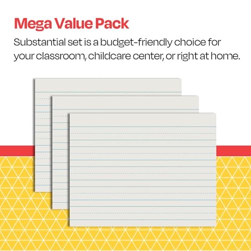 School Smart - 85348 Skip-A-Line Ruled Writing Paper, 1 Inch Ruled Long Way, 10-1/2 x 8 Inches, Pack of 500 White - size: 10.5" x 8" - 1" Ruled