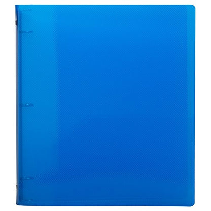 JAM PAPER Plastic 0.75 inch Binder - Blue 3 Ring Binder - Sold Individually - color: Blue, size: 0.75 inch