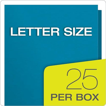 Oxford Two-Pocket Folders w/Fasteners, Light Blue, Letter Size, 25 per Box (57701) - color: Light Blue, size: 25 Count