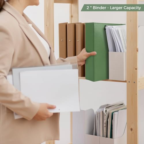 SKYDUE 3 Ring Binder with Clipboard, 2 Inch Binder, PU Clipboard Binder with Notepad & 5 Dividers with 5 Pockets, Labels, Clipboard Folder Great for School Office(Fit Letter Sized Paper) - color: Olivegreen, size: Letter Size - 2 Inch