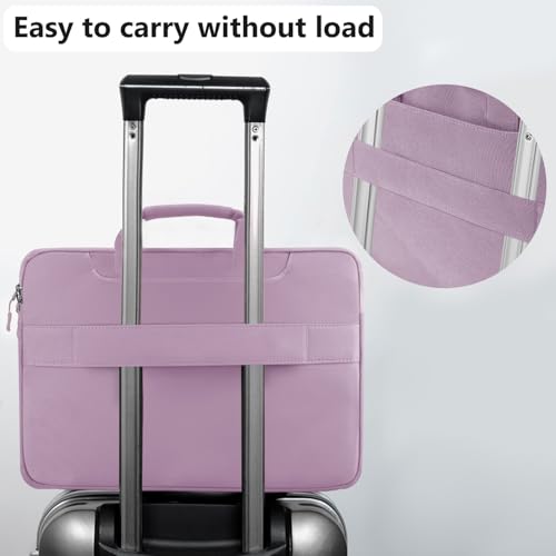 Hseok Laptop Shoulder Bag 13-14 inch Shockproof Water-Resistant HandBag with Small Case Compatible with MacBook Pro/Neo 14" M5/M4/M3/M2/M1, Mac Air/Pro 13.3", XPS 13/14, Most 13"-14" PC,Purple - color: Purple, size: 13"-14"