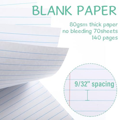 Maitys 6 Pcs Legal Pad Steno Spiral Notebook 8.5" x 11" Top Bound Spiral Pads Hard Cover College Ruled Notepad 70 Sheet Pad for School Office University Home(Cute Color,Iridescent Style) - color: Cute Color, style: Iridescent Style