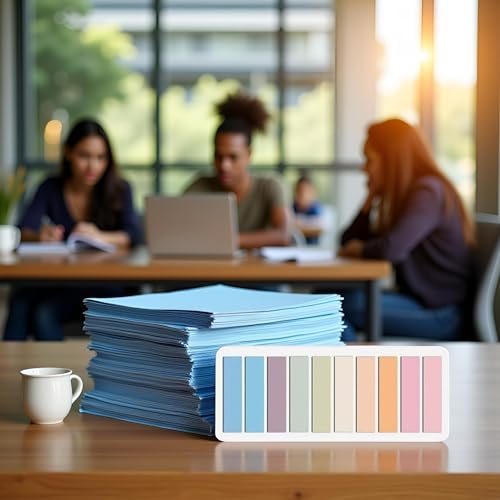 Dwuww 200 Pcs Pink Sticky Index Tabs, Page Markers Notes Tabs Writable and Repositionable Book Flags Tabs Strip Index Tabs Office Supplies for Page Marking Classify File Notebooks