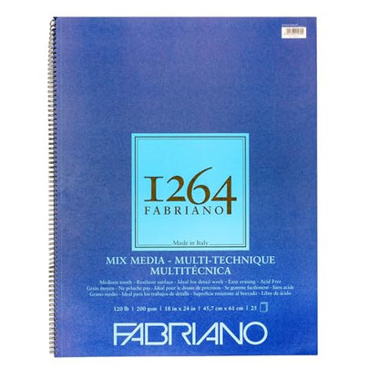 Fabriano 1264 Mixed Media Pad, 18" x 24", 120 lb. - size: 18 x 24