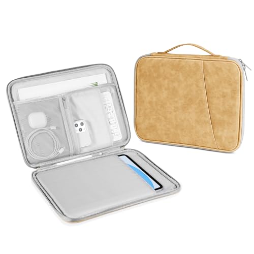 DTTO 9-11 Inch Tablet Sleeve Bag for iPad A16 11-in/Air 11-in M3 M2, iPad 10th Gen 10.9", iPad 9/8/7th Gen 10.2", iPad Air 5/4th Gen 10.9", iPad Pro 11, Galaxy Tab A9+, Waterproof Travel Bag, Apricot - color: Apricot, size: 9-11 Inch