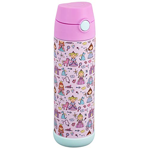 Snug Insulated Kids Water Bottle with Straw & Spout – Double-Wall Stainless Steel, Leakproof, Easy-Flip Lid – For School, Travel, Toddlers & Big Kids - Princess, 17oz - color: Princess, size: 16.9 Ounces