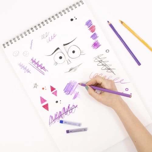 Hartem - A3 Sketch Book & 2B Graphite Pencil, Top Spiral Bound Sketch Pad, 100 Sheets, 60lb/90gsm Acid-Free Drawing Paper, Art Suppiles for Kids & Adults, Beginners & Professional Artists - size: A3 (11.7 × 16.5 in) + 2B Graphite Pencil