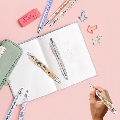 Idealmuzik Dog Pens for Dog Lovers – Cute Ballpoint Pen Set for Kids, Teens, and Adults – Fun Stationery Gift for Journaling, Writing, or School – Thanksgiving Christmas New Year Gifts, 8 Pack - style: Dog