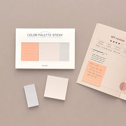 Monolike Color Palette Sticky Plan 30p B Set 4P - Self-Adhesive Memo Pad 30 Sheets - color: Plan 30p B