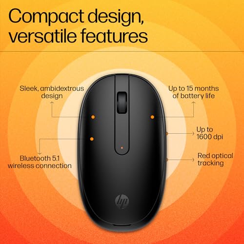 HP 240 Bluetooth® Mouse - color: Black, style: Bluetooth Mouse