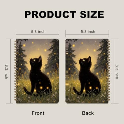 2 Pcs Cat Gifts for Women Spiral Notebook, Cute Cats College Ruled Spiral Notebook, Cats Themed Notebooks, 160 Ruled Pages Hardcover Journals for Writing Office, Cat Lover Gifts for Women Mom Friend - color: Multicolour 0018