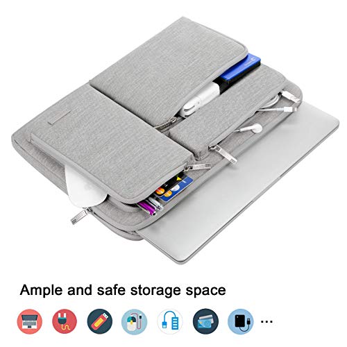 Lacdo 360° Protective Laptop Sleeve Case for 16 inch MacBook Pro M5 Pro/Max A3428 A3429 (2026), M4/M3/M2/M1 A3403 A3186 A2991 A2780 A2485 A2141, 15 inch Surface Laptop 7/6/5/4/3 Computer Bag, Gray - color: Gray, size: New MacBook Pro 16 Inch
